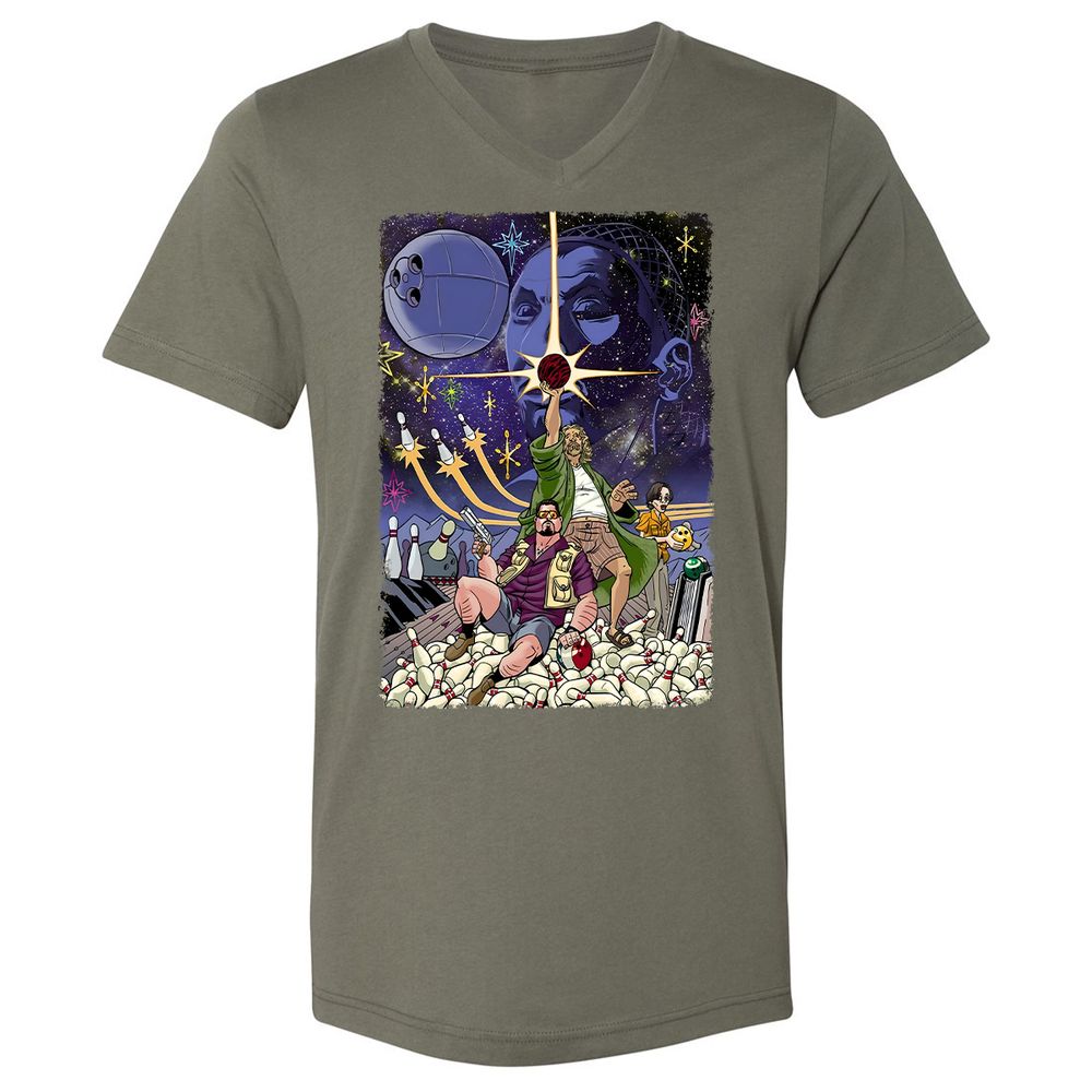 Unisex V-Neck T-Shirt - 9Y5VN3E2 - Military Green - 10