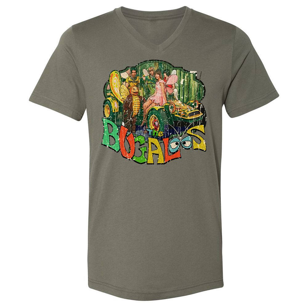 Unisex V-Neck T-Shirt - GQUVJJ9J - Military Green - 10