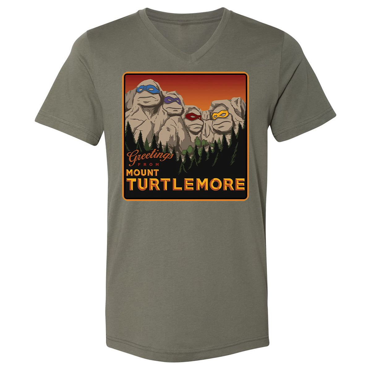 Unisex V-Neck T-Shirt - DLN6QMSL - Military Green - 10