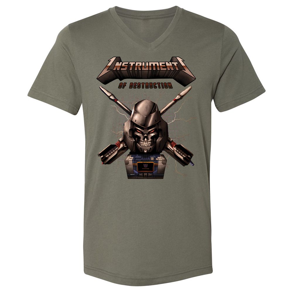 Unisex V-Neck T-Shirt - GJEAQVJM - Military Green - 10