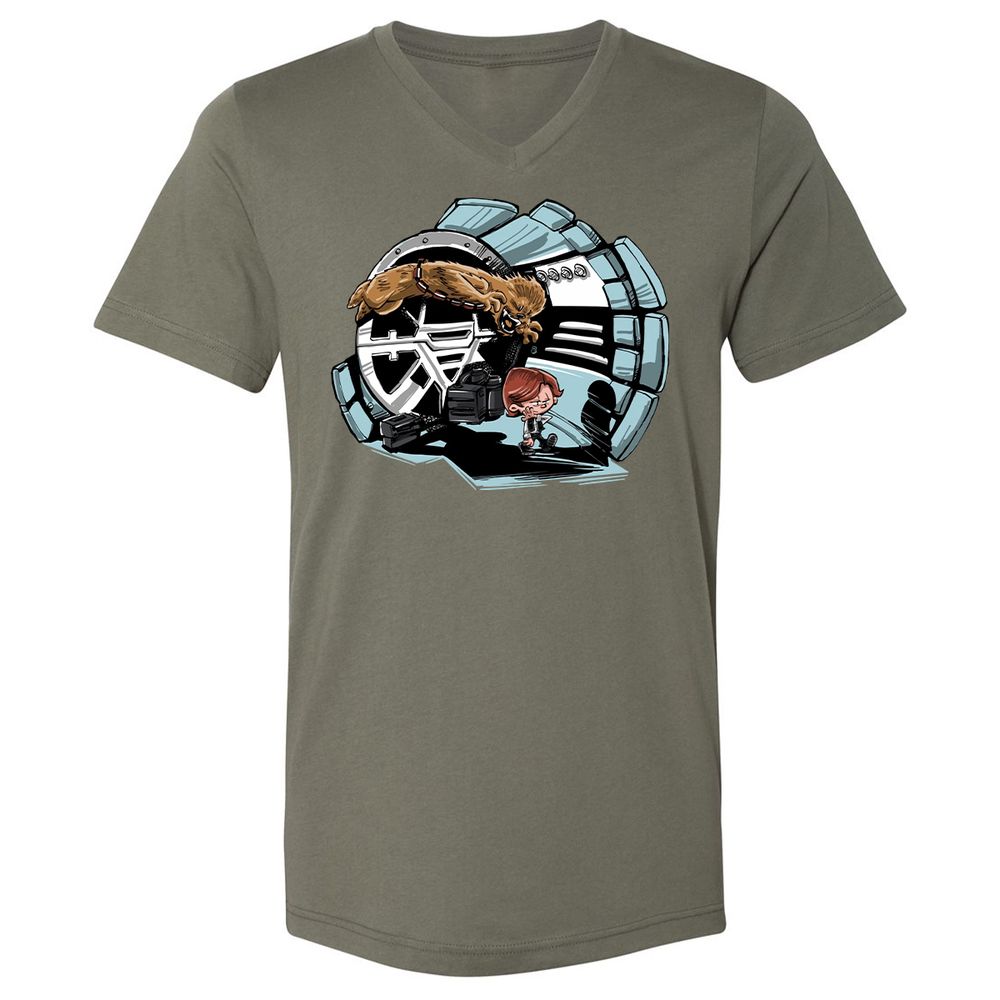 Unisex V-Neck T-Shirt - LMX1D951 - Military Green - 10