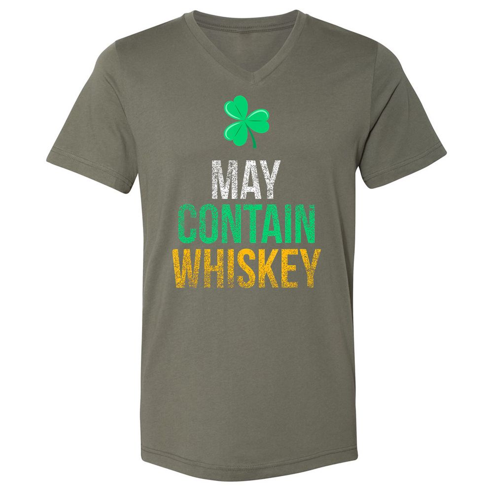 Unisex V-Neck T-Shirt - 44SP497V - Military Green - 10