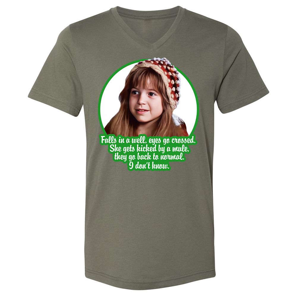 Unisex V-Neck T-Shirt - U6QWPP9X - Military Green - 10