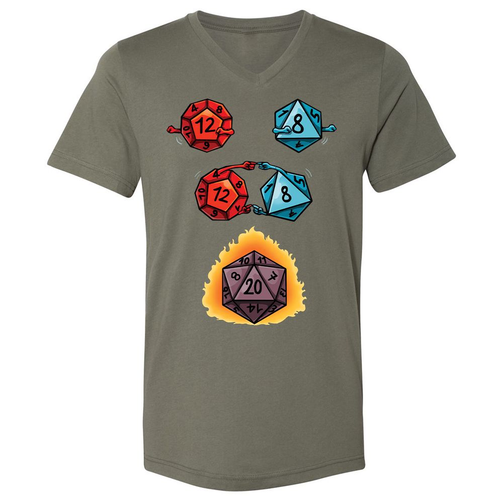 Unisex V-Neck T-Shirt - T1C7CTR4 - Military Green - 10