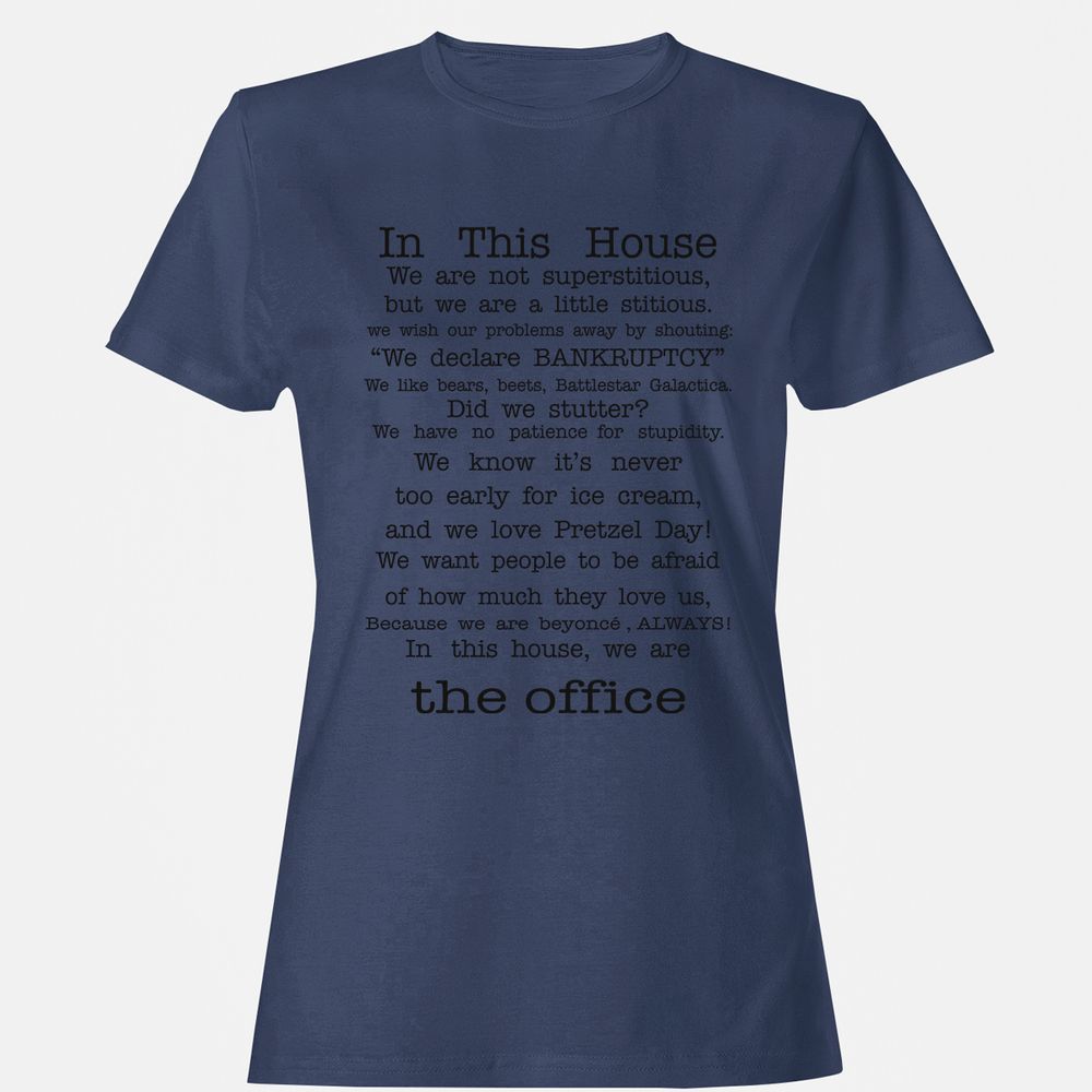 Women's T-Shirt - KAGXCEFE - Navy - 10