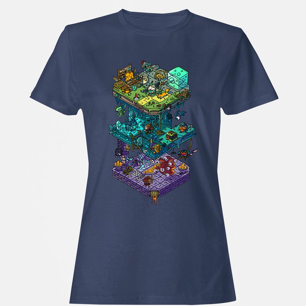 Women's T-Shirt - 591ELRKZ - Navy - 10