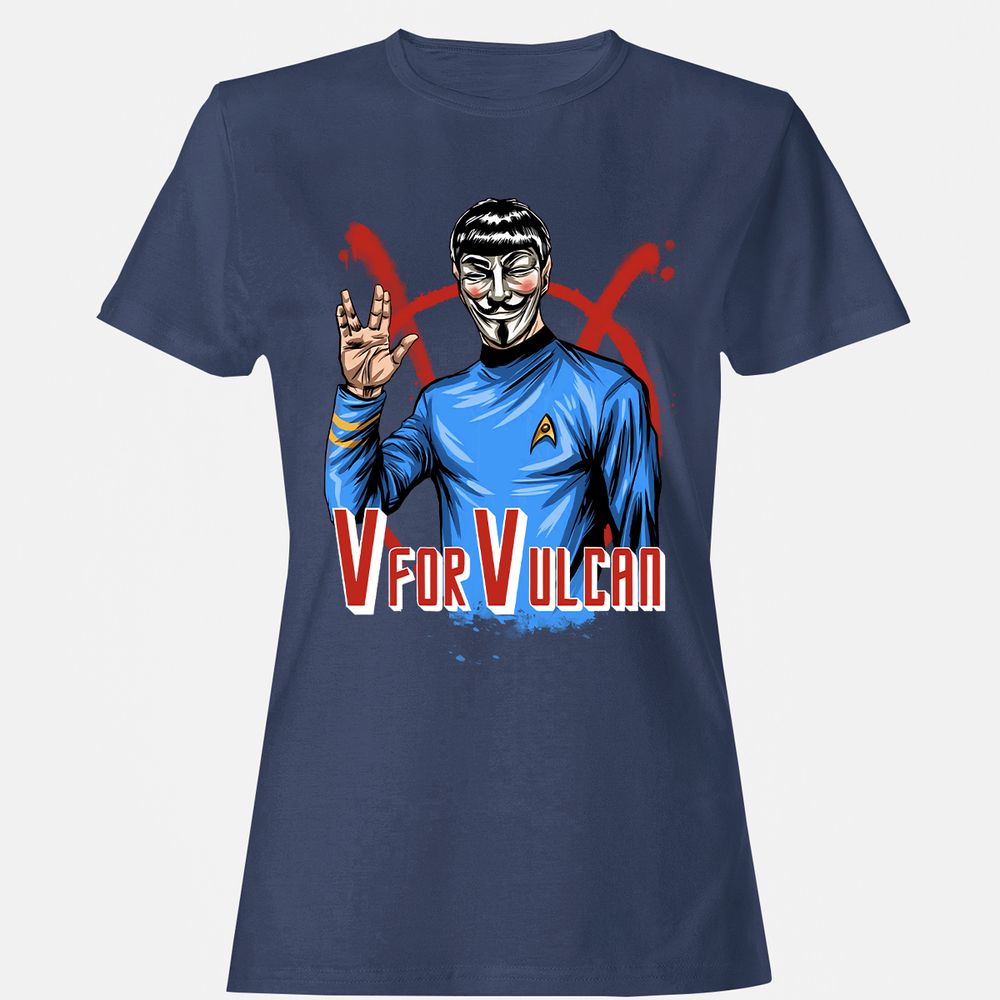 Women's T-Shirt - U5F81ZRQ - Navy - 10