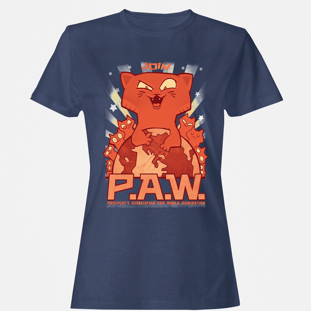 Women's T-Shirt - AKHXD7TQ - Navy - 10