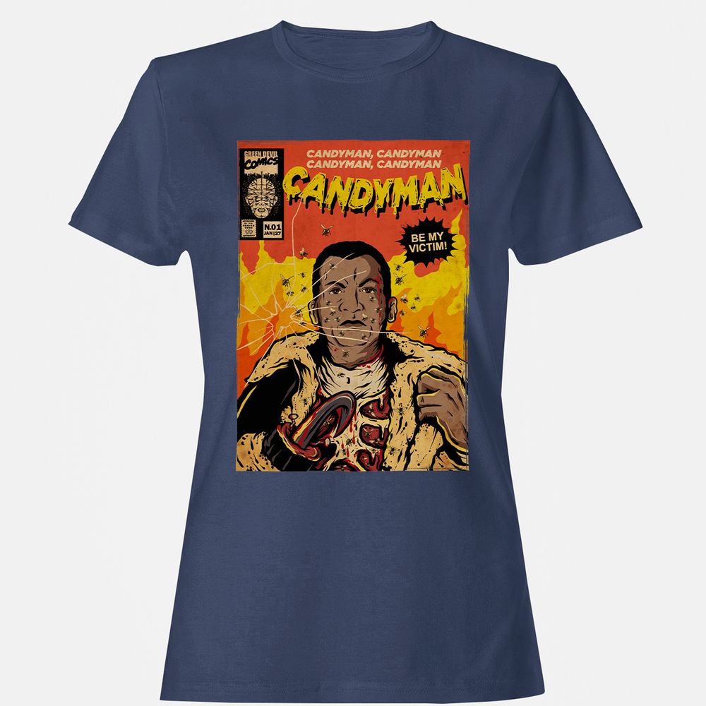 Women's T-Shirt - GZ173XJY - Navy - 10