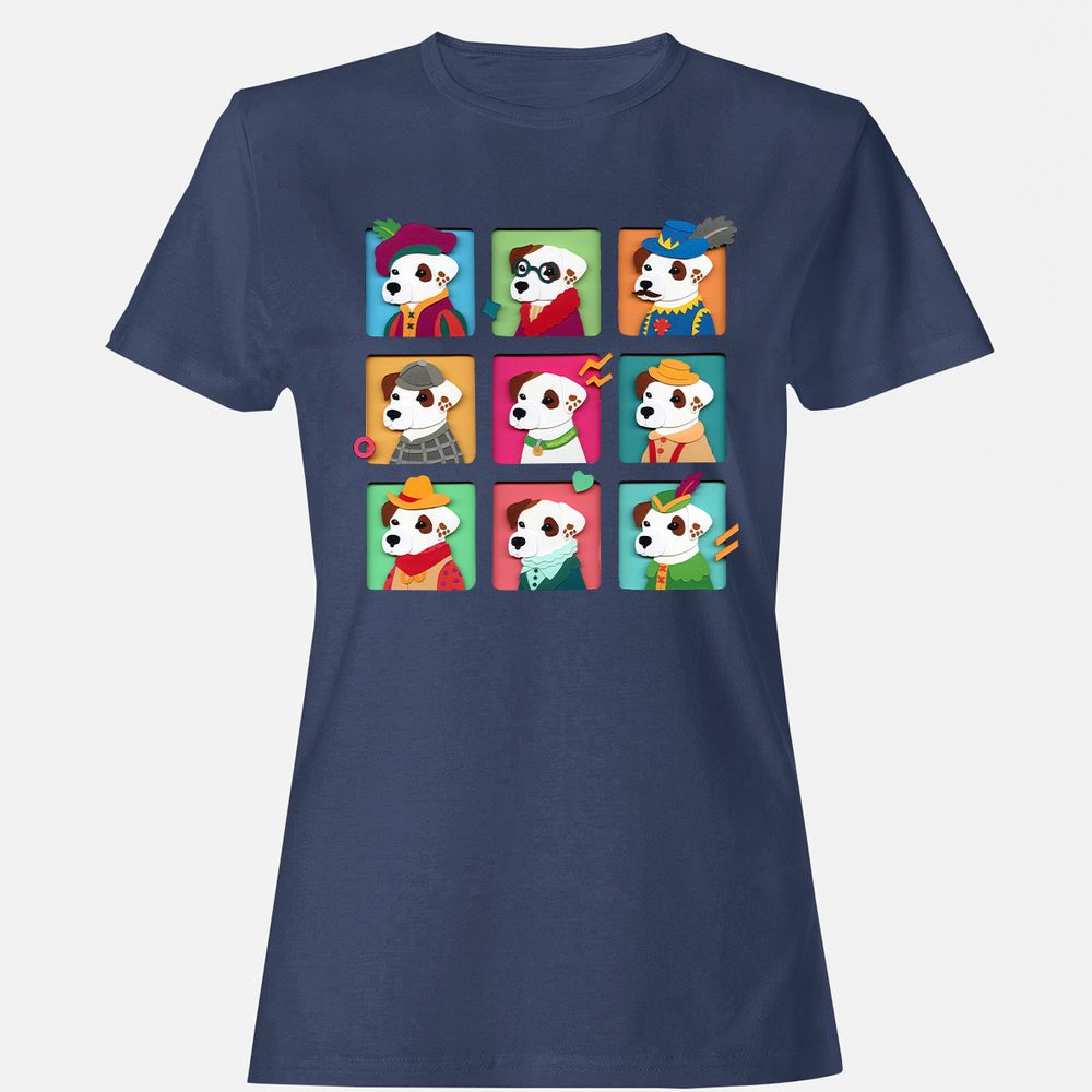 Women's T-Shirt - 916FX9DK - Navy - 10
