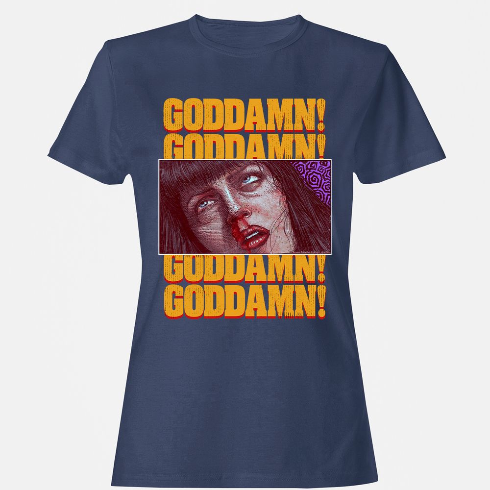 Women's T-Shirt - JHBD9G7J - Navy - 10