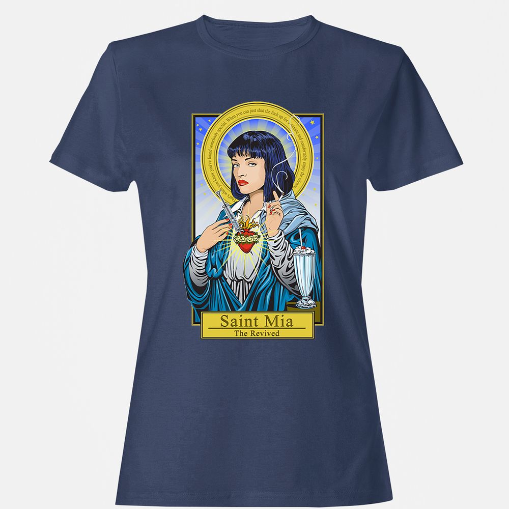 Women's T-Shirt - H87JDKXL - Navy - 10