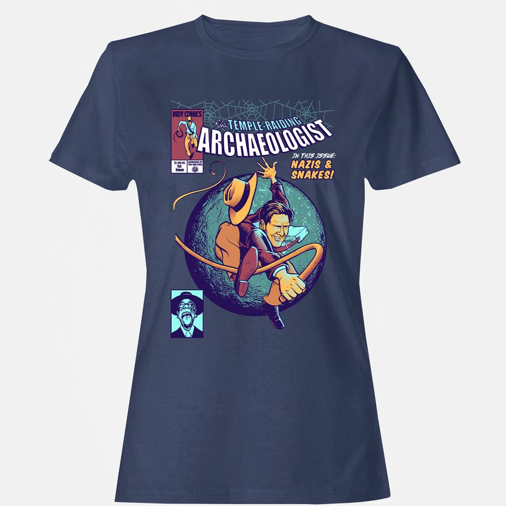 Women's T-Shirt - T7MQZX6J - Navy - 10