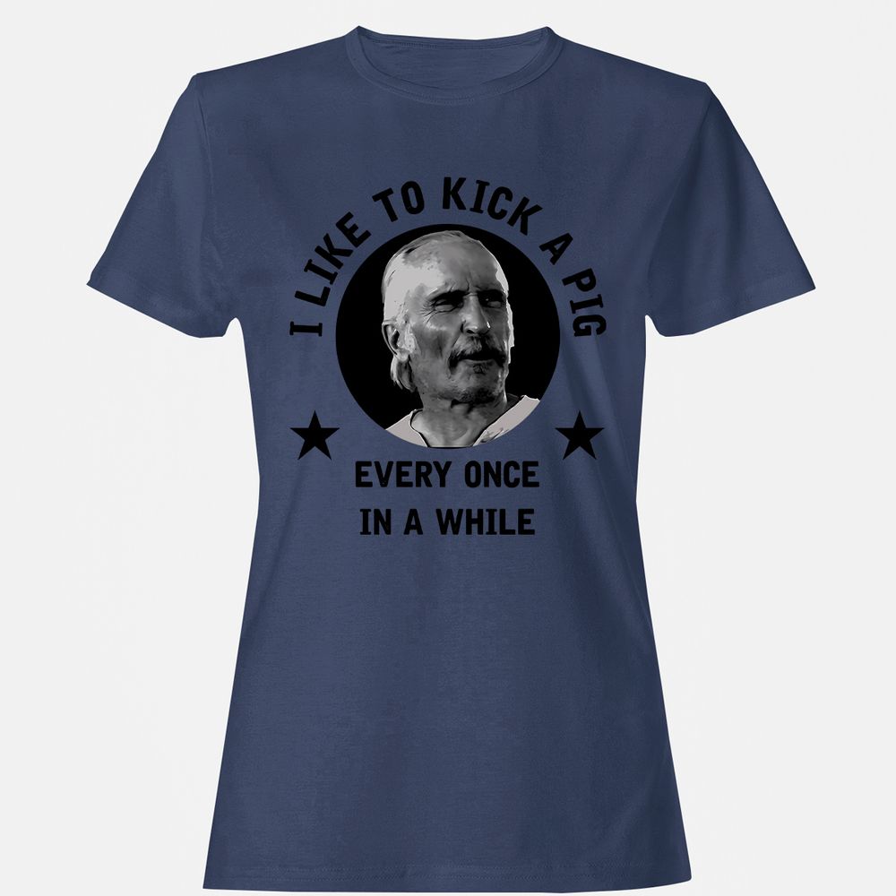 I like to kick a pig - Navy - 10