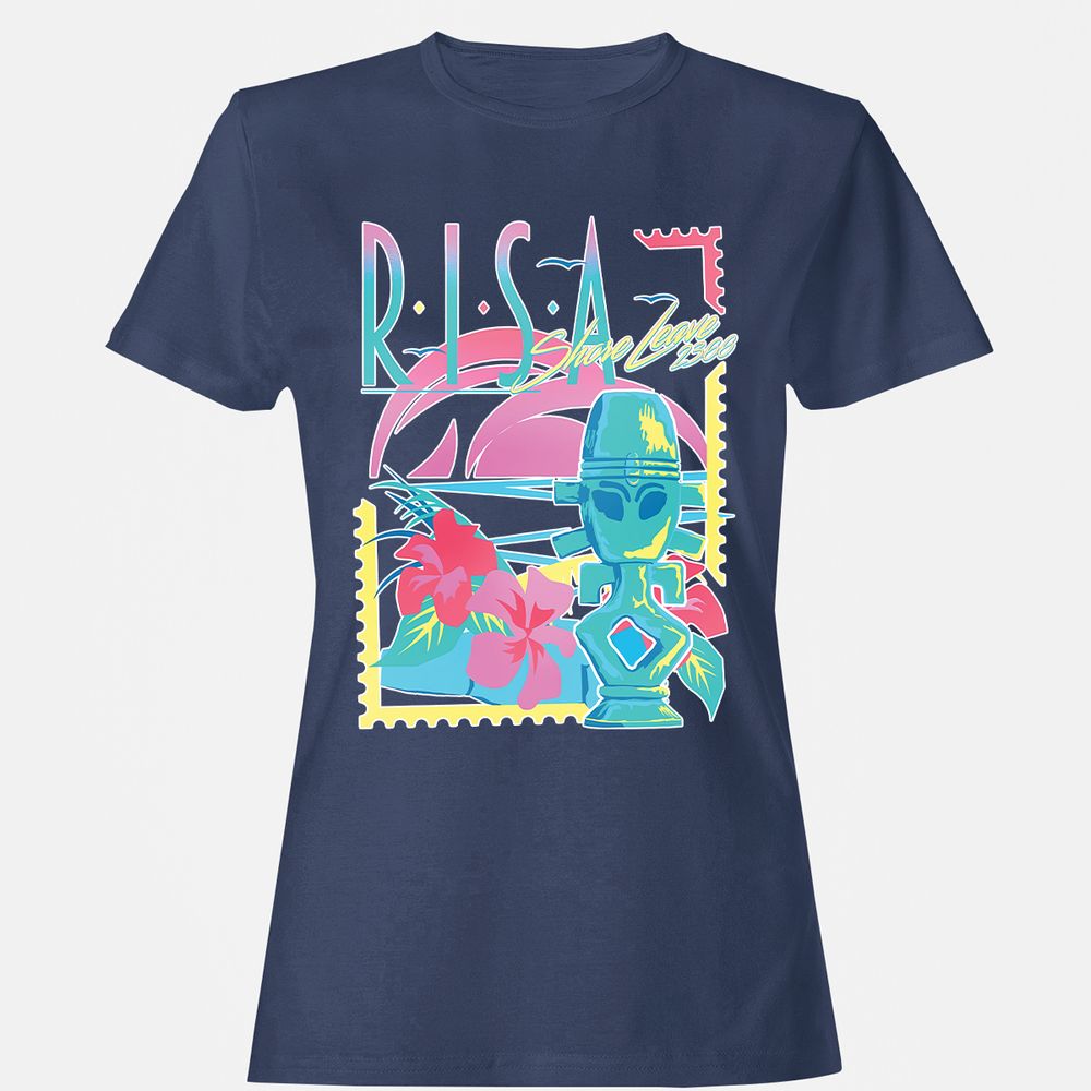 Women's T-Shirt - CN67JHNC - Navy - 10