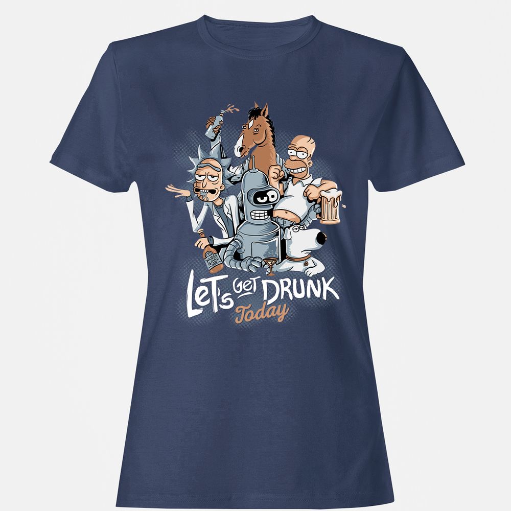 Women's T-Shirt - DHL9WV2K - Navy - 10
