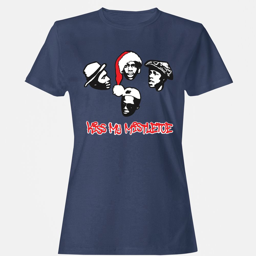 Kiss My Mistletoe Xmas Rap - Navy - 10