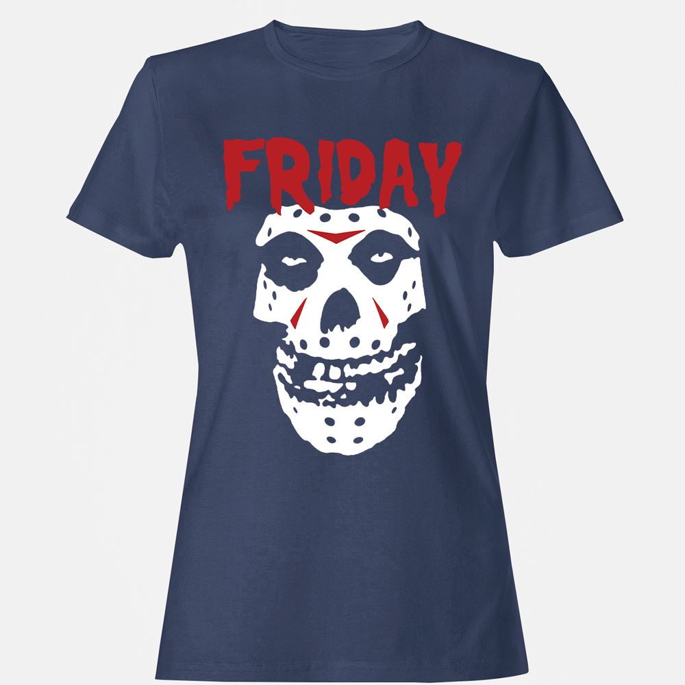 Women's T-Shirt - 7W1M9B6Q - Navy - 10