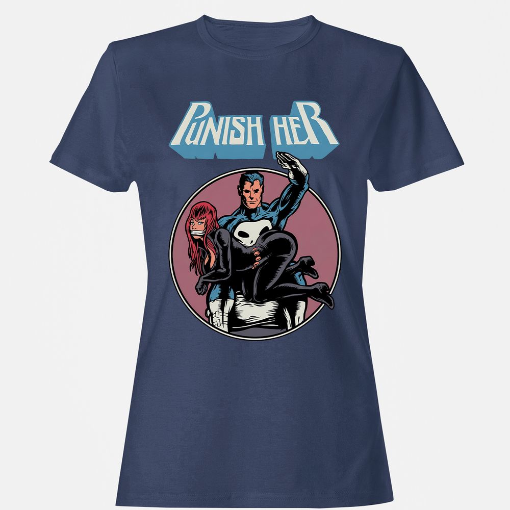 Women's T-Shirt - R41KSNJQ - Navy - 10