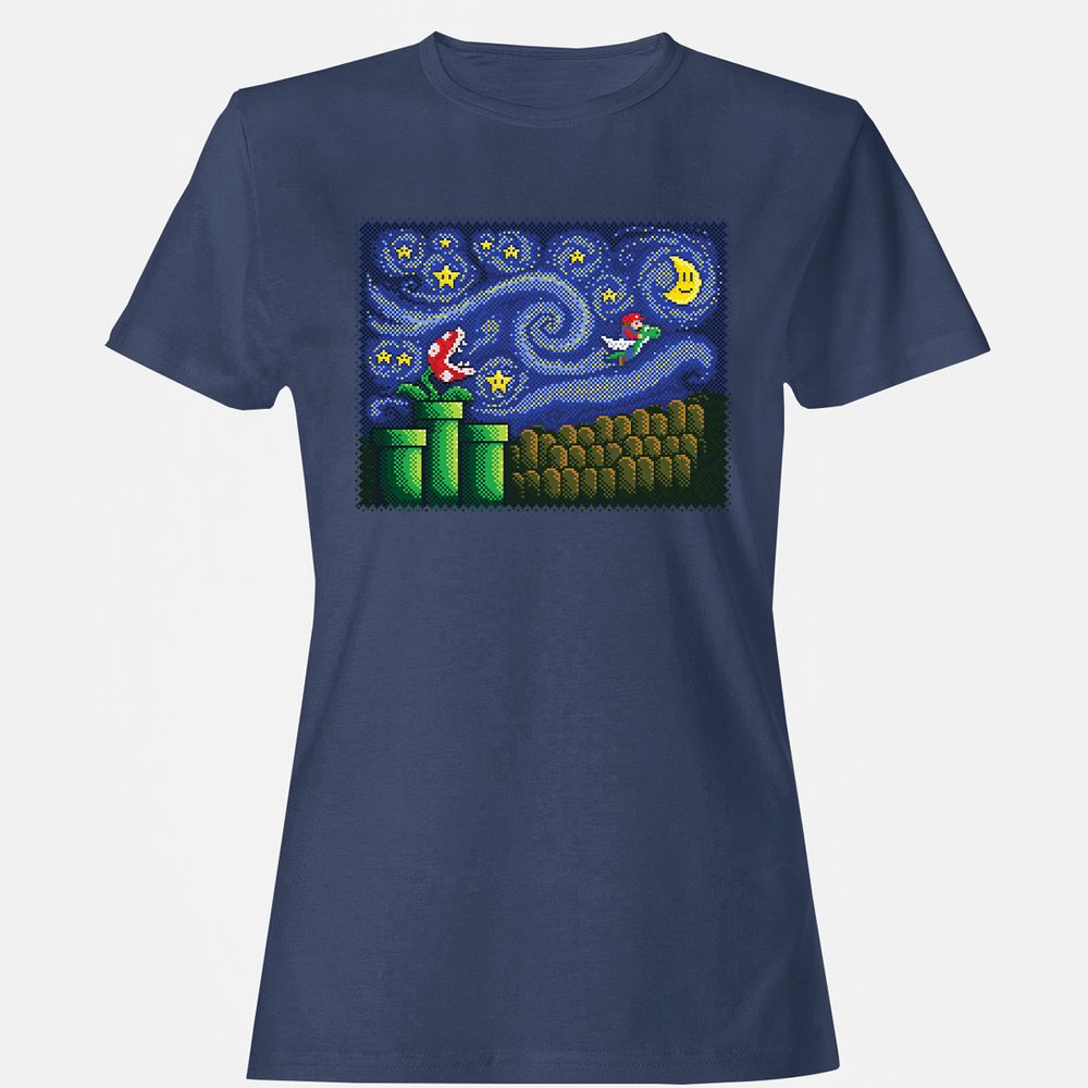 Women's T-Shirt - 3B7RV6XM - Navy - 10