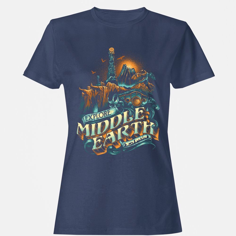Women's T-Shirt - 9A3VMTK9 - Navy - 10