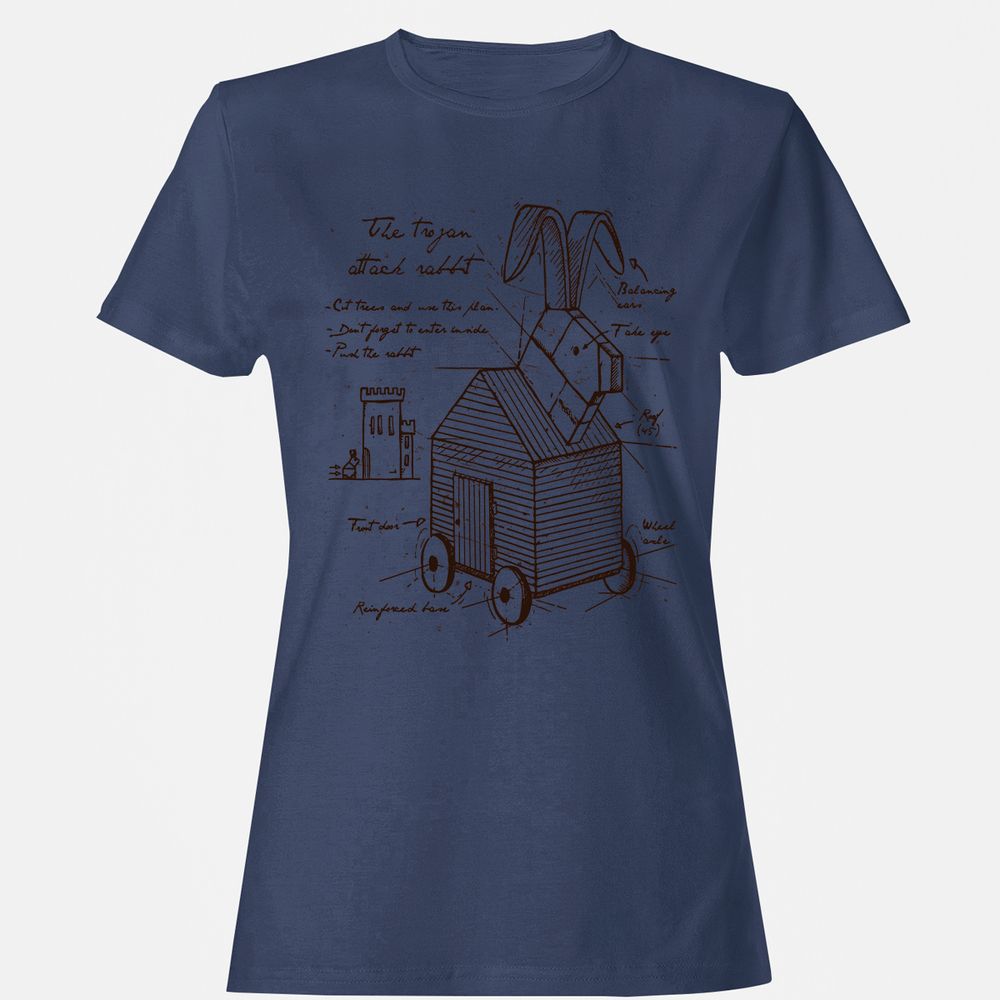 Women's T-Shirt - BANU83N7 - Navy - 10