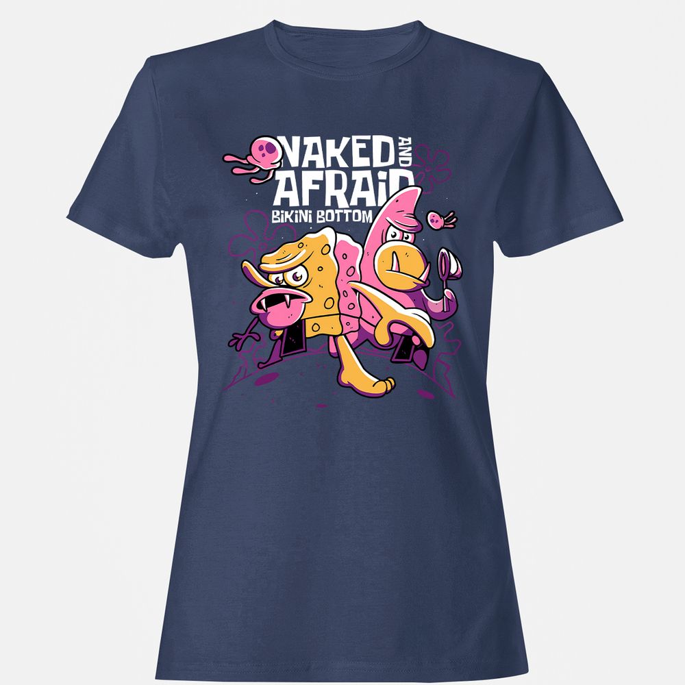 Women's T-Shirt - 4KJBJFST - Navy - 10