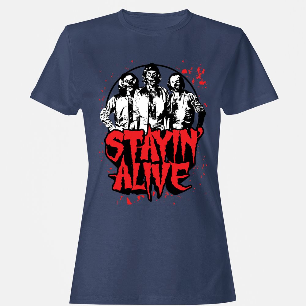 Bee Gees Stay Alive - Navy - 10