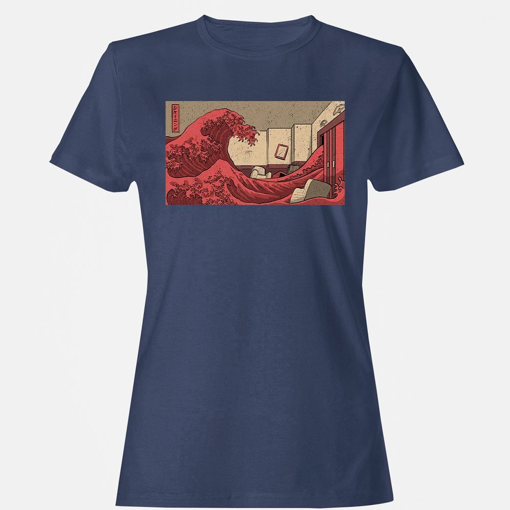 Women's T-Shirt - QAE655DL - Navy - 10