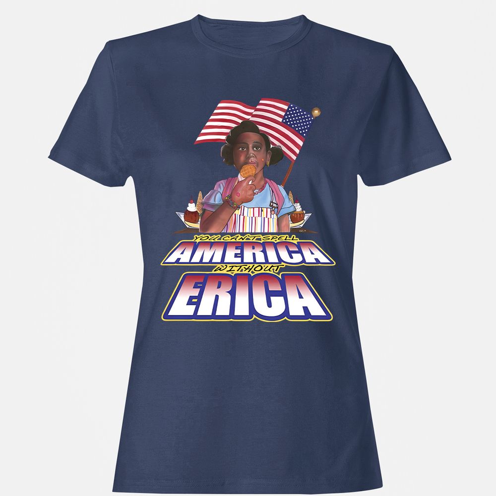 Women's T-Shirt - VK1CMPPQ - Navy - 10