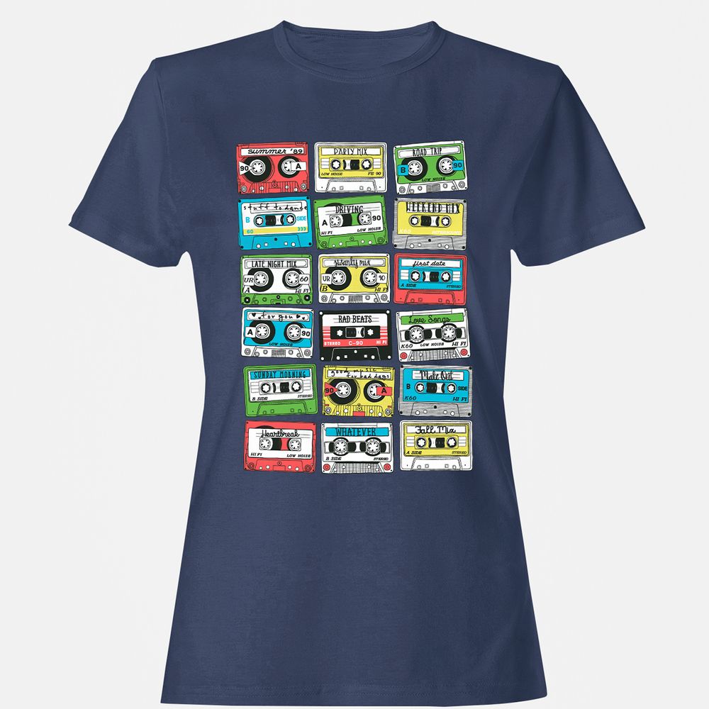 Women's T-Shirt - CUD91W7P - Navy - 10