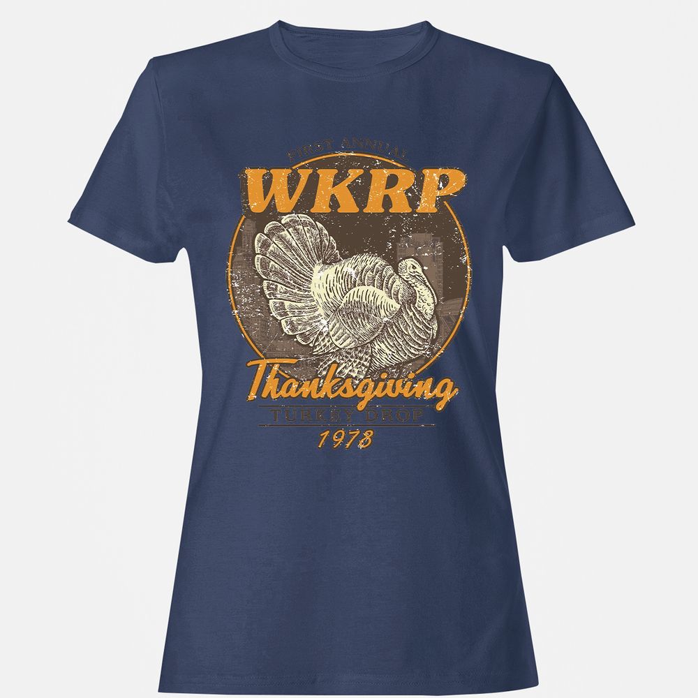 WKRP Turkey Drop - Navy - 10
