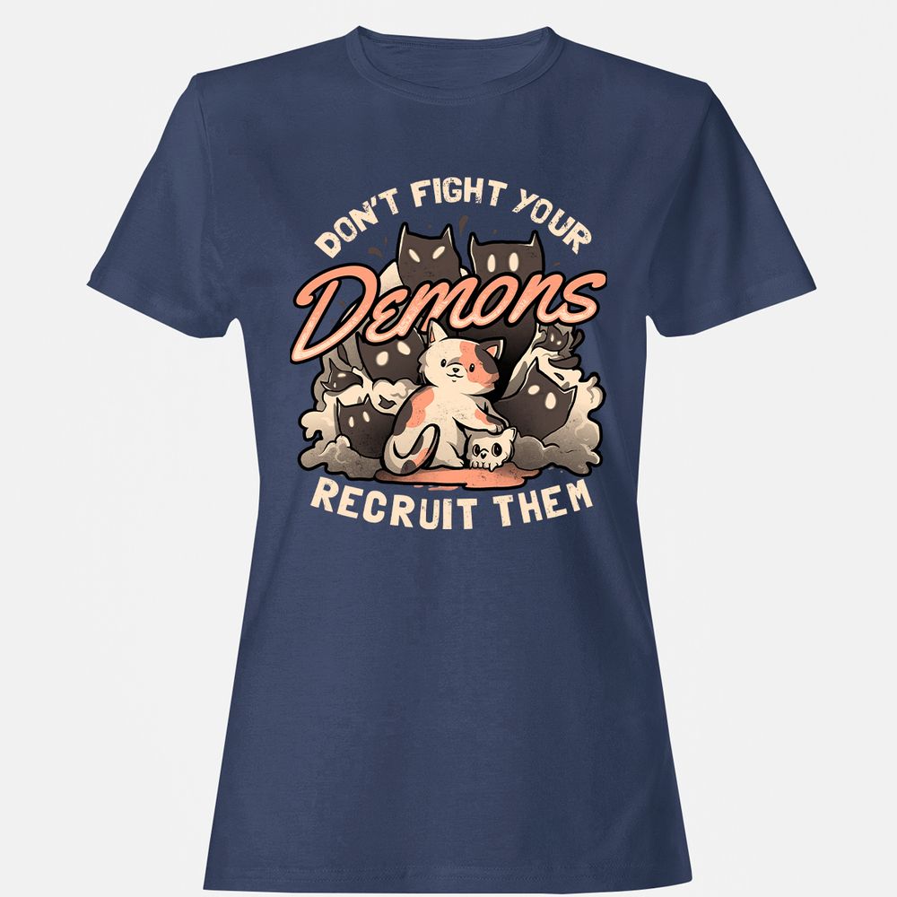 Women's T-Shirt - A4YQWAFN - Navy - 10