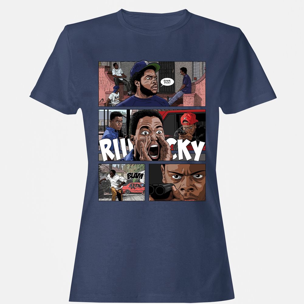 Women's T-Shirt - B4V4UCRJ - Navy - 10
