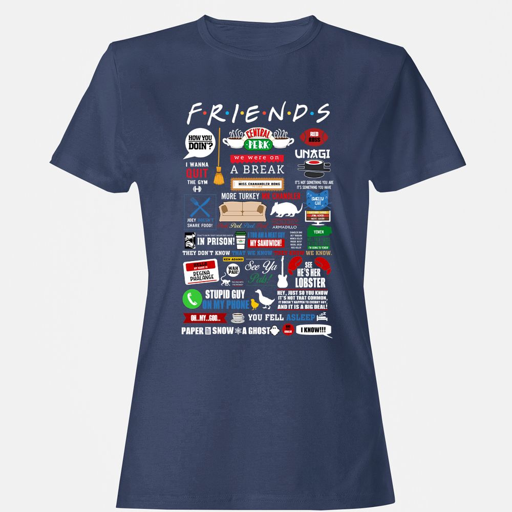 Women's T-Shirt - YC4DHBQ7 - Navy - 10