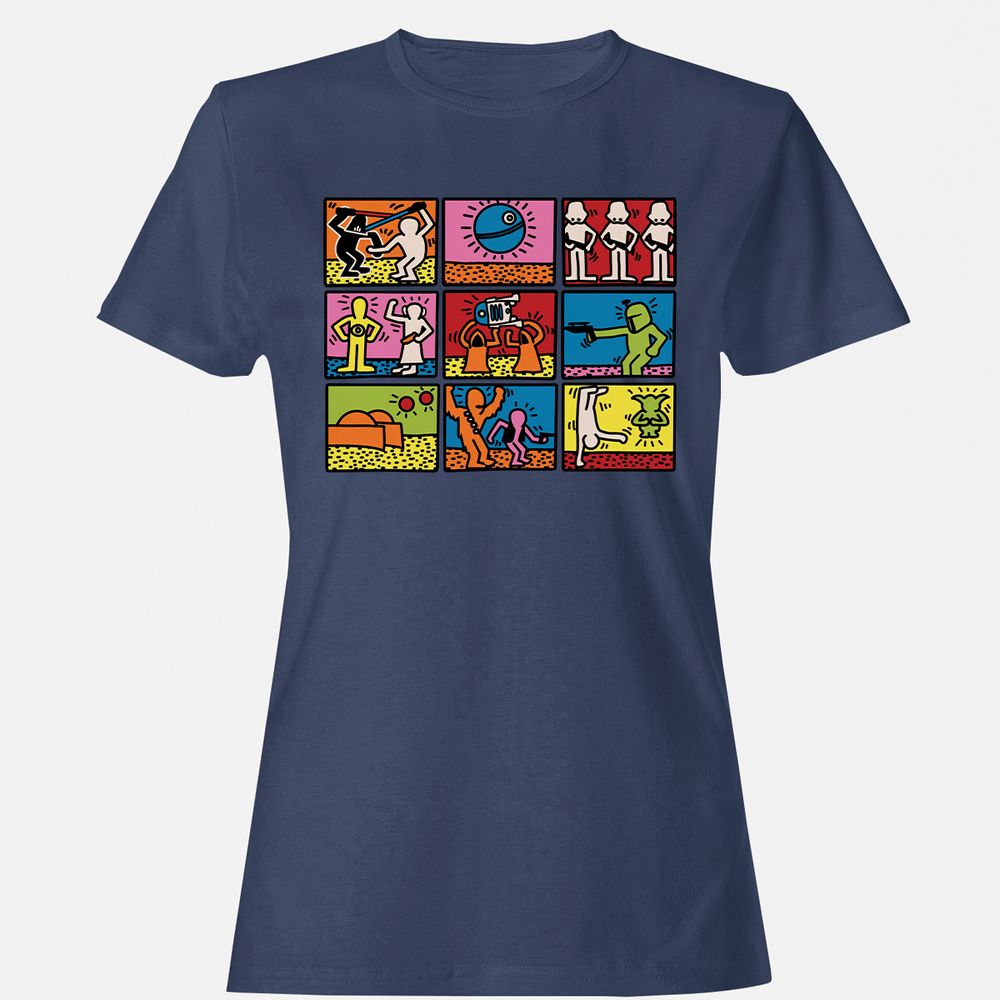 Women's T-Shirt - HD49GUQ4 - Navy - 10