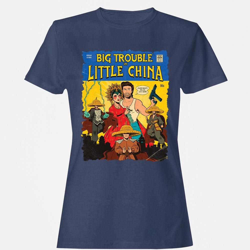Women's T-Shirt - HUZ89R6X - Navy - 10