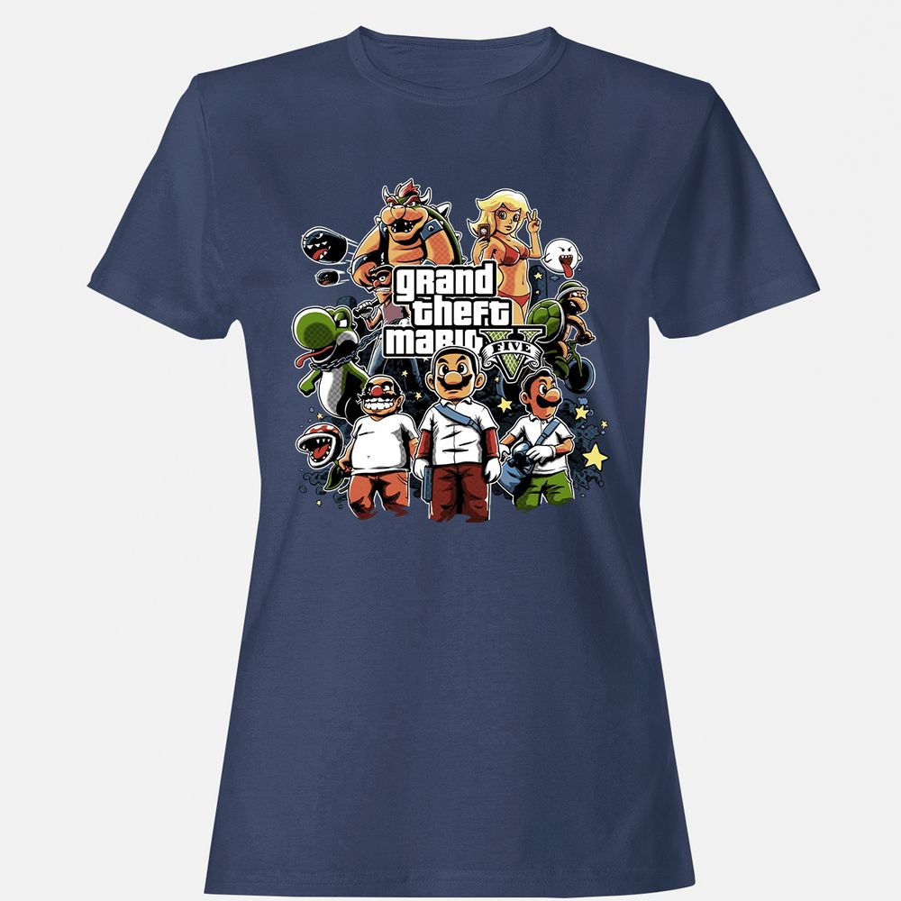 Women's T-Shirt - 456CRG4P - Navy - 10
