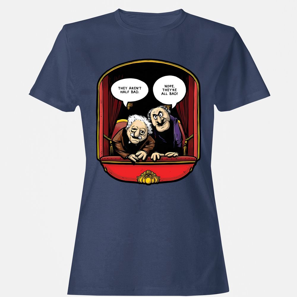 Statler and Waldorf (All Bad) - Navy - 10