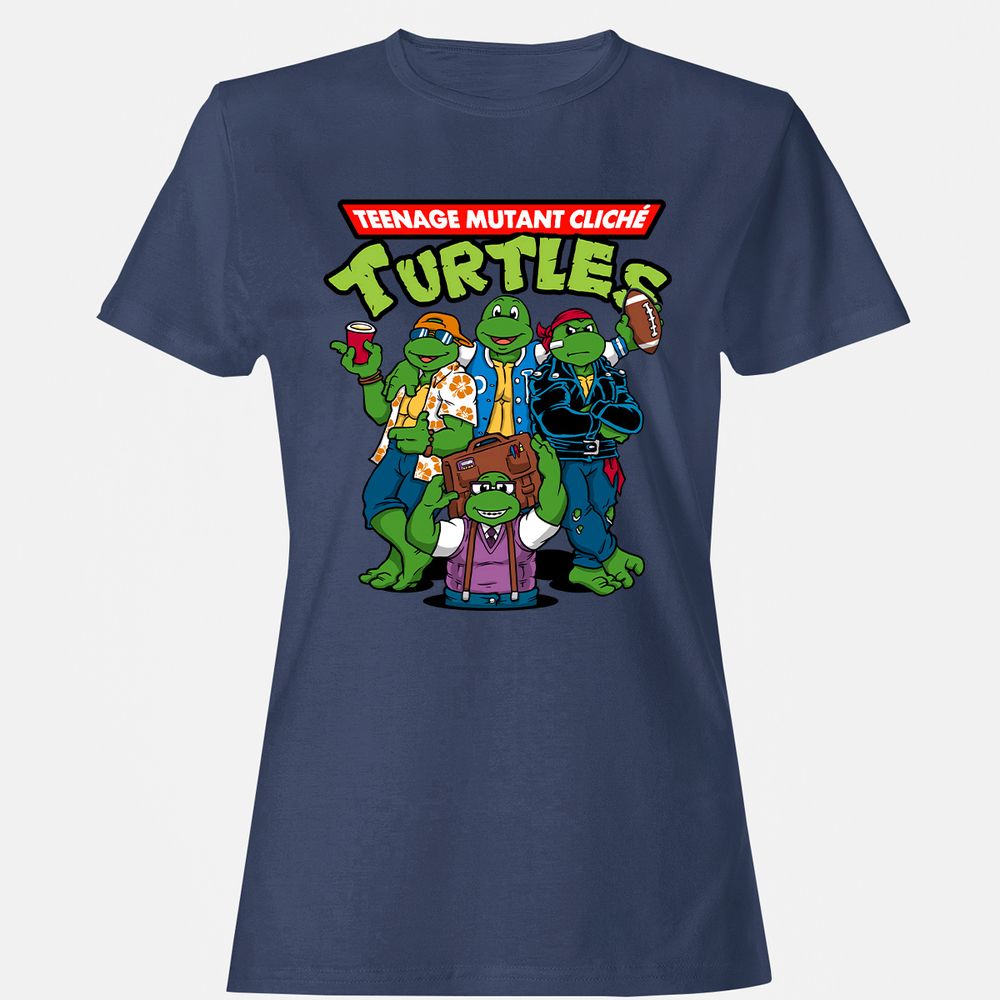 Women's T-Shirt - E8X6KG7S - Navy - 10