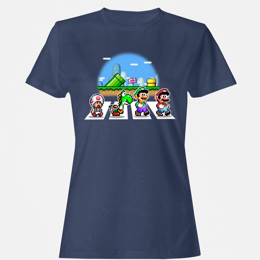 Women's T-Shirt - B6B2ZMZN - Navy - 10