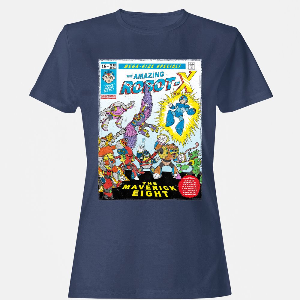 Women's T-Shirt - AJMJFKAA - Navy - 10