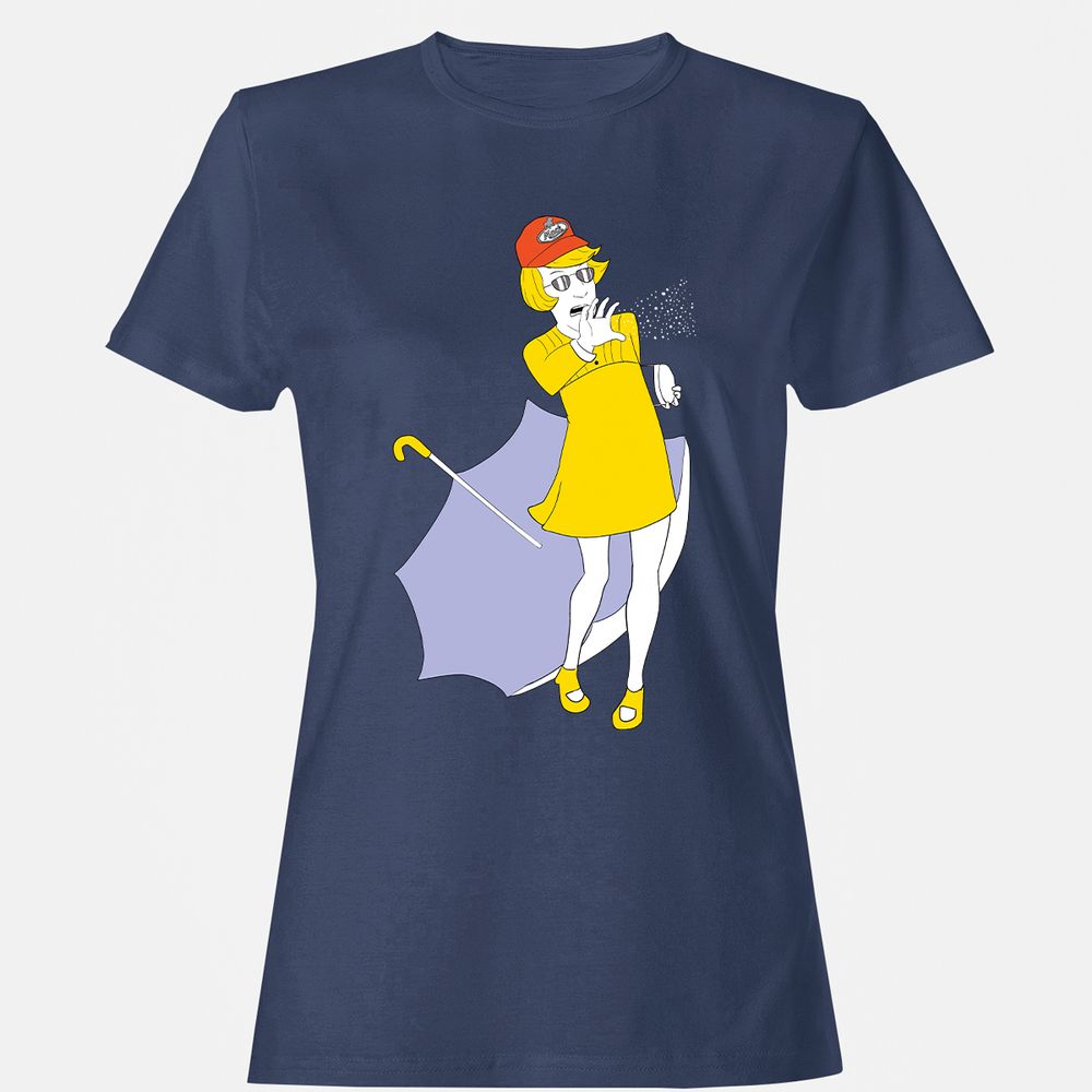 Women's T-Shirt - GZ8YBR3M - Navy - 10