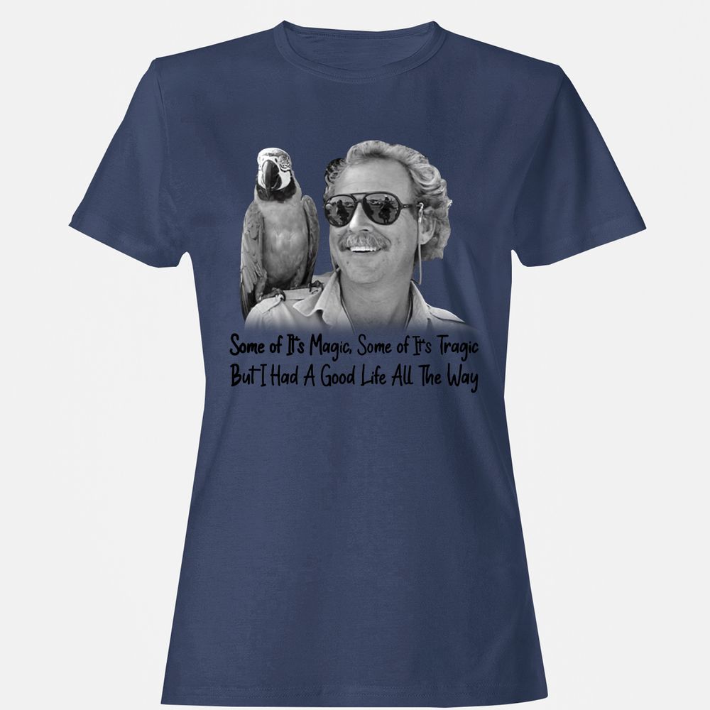 Women's T-Shirt - B5YGJ9PZ - Navy - 10