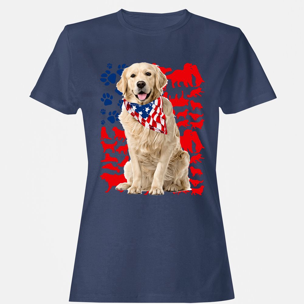Women's T-Shirt - HTL7BJ96 - Navy - 10