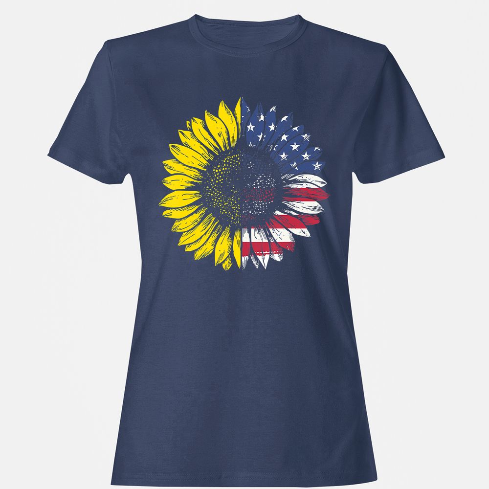Women's T-Shirt - RH8MQVU1 - Navy - 10