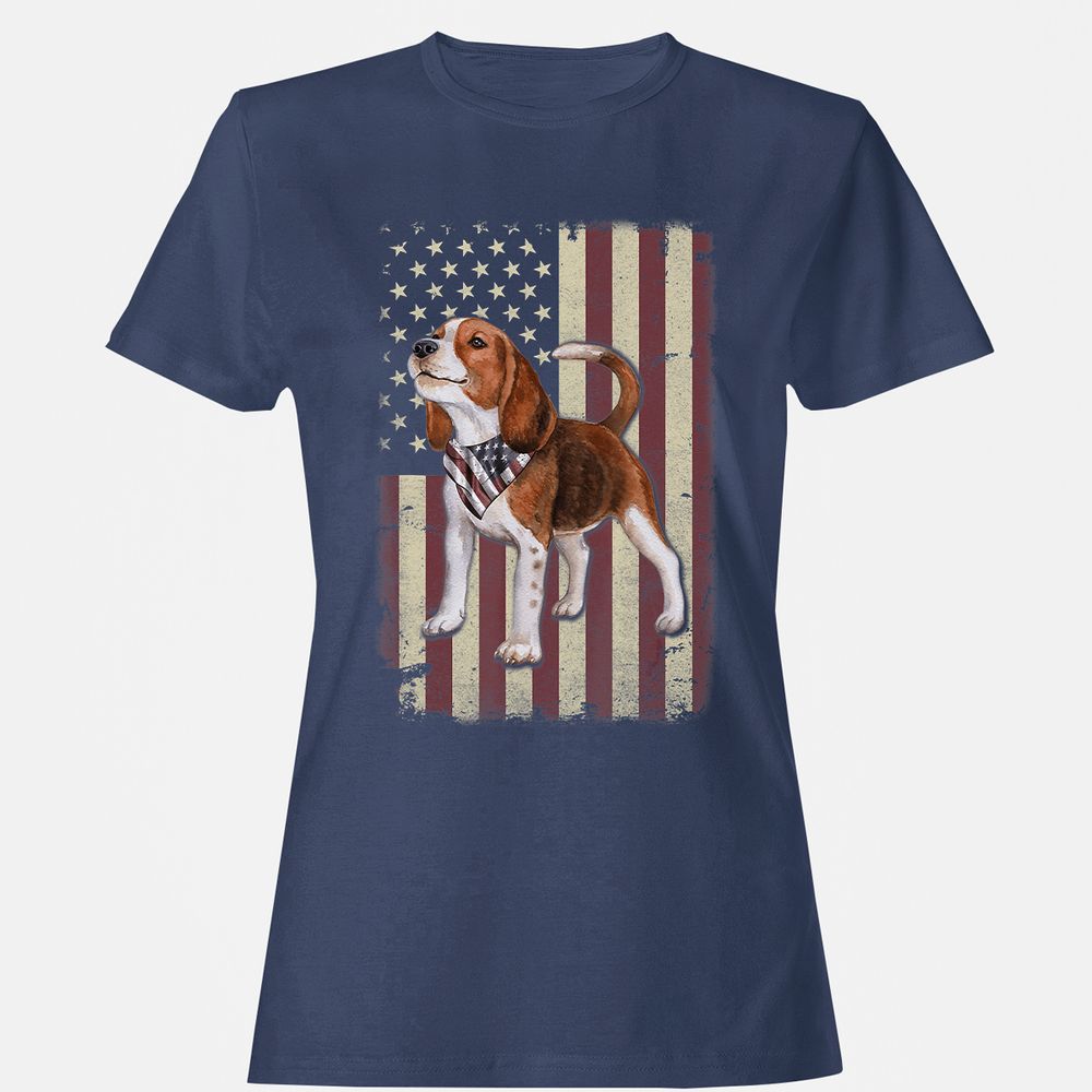 Women's T-Shirt - U7B8VL9V - Navy - 10