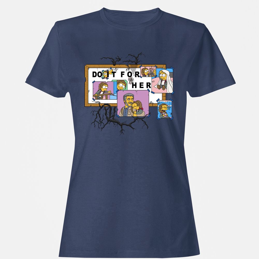 Women's T-Shirt - 77ELXE7H - Navy - 10