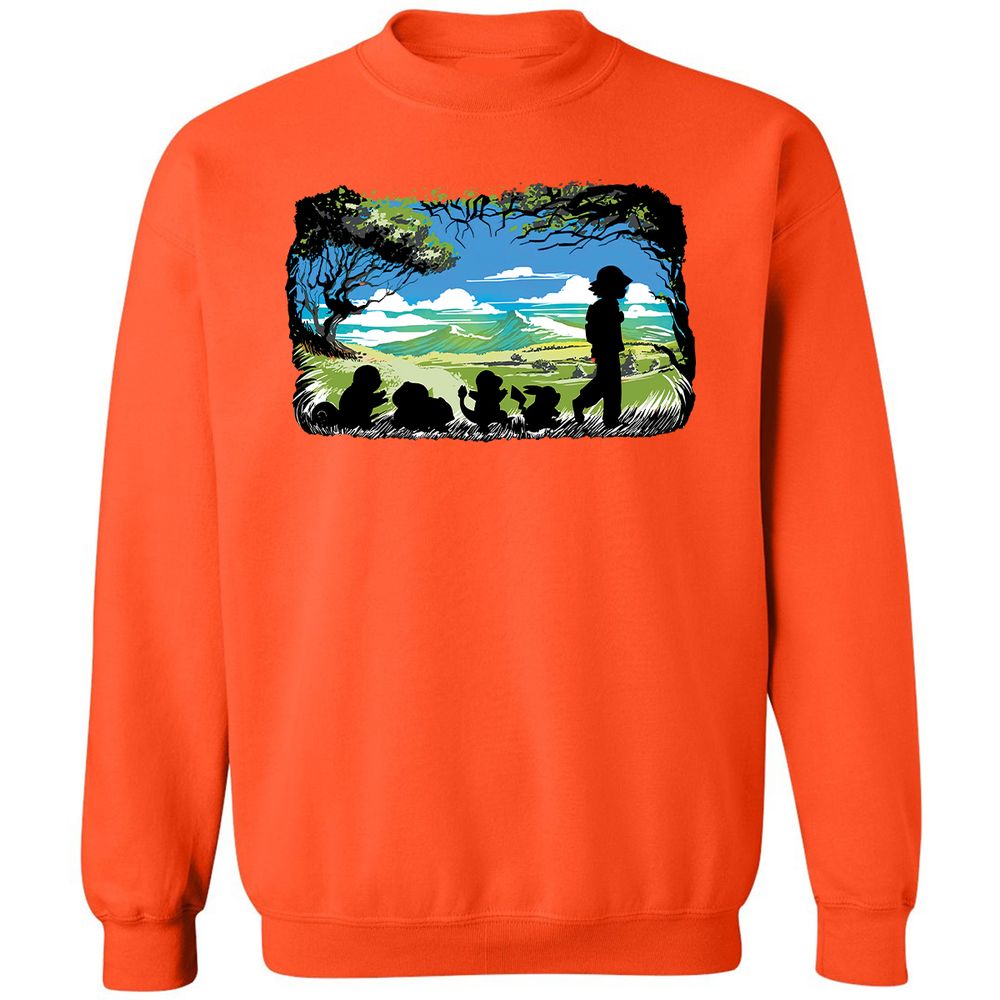 Classic Unisex Sweatshirt - C3Y9D6QF - Orange - 10