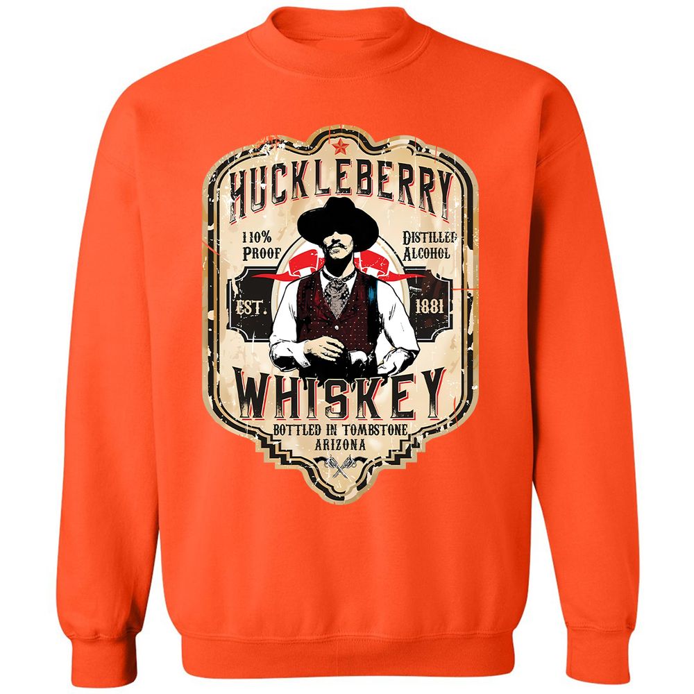 Huckleberry Whiskey Label - Orange - 10